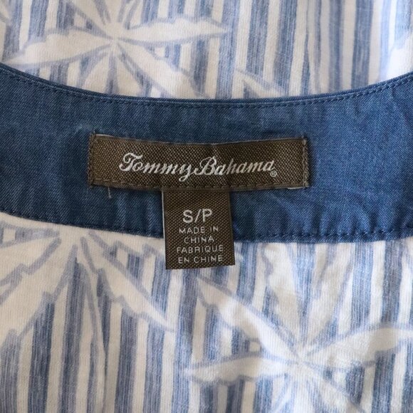 Tommy Bahama Women's Sz S Monstera Mash Sleeveless Tropical‎ Beach Dress - Picture 9 of 11